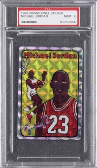 1985 Prism/Jewel Stickers Michael Jordan Rookie Card – PSA MINT 9